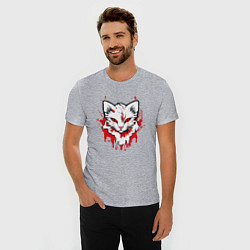 Футболка slim-fit Кровавый кот, цвет: меланж — фото 2