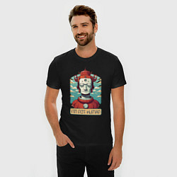 Футболка slim-fit Я не человек, цвет: черный — фото 2