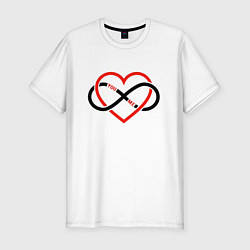 Мужская slim-футболка Бесконечная любовь