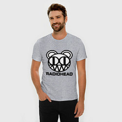 Футболка slim-fit Radiohead logo bear, цвет: меланж — фото 2