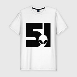 Футболка slim-fit Area 51, цвет: белый