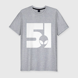 Мужская slim-футболка Зона 51