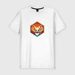 Футболка slim-fit Степной фенек, цвет: белый