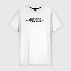Футболка slim-fit Днд лого с мечом, цвет: белый