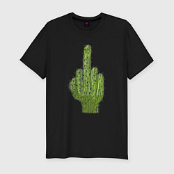 Футболка slim-fit Cactus fuck, цвет: черный