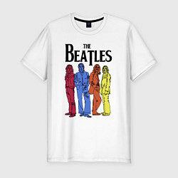 Футболка slim-fit The Beatles all, цвет: белый