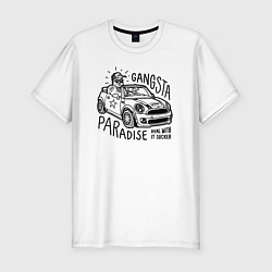 Футболка slim-fit Gangsta paradise, цвет: белый