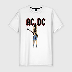 Футболка slim-fit Angus Young, цвет: белый