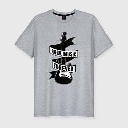 Футболка slim-fit Рок - навсегда, цвет: меланж