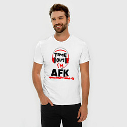 Футболка slim-fit AFK - away from the keyboard, цвет: белый — фото 2