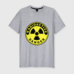 Футболка slim-fit Danger radiation sign, цвет: меланж