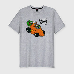 Футболка slim-fit Carrot mobile racing, цвет: меланж