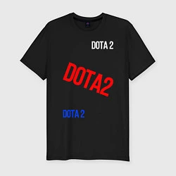 Футболка slim-fit Dota 2 любитель, цвет: черный