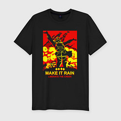 Футболка slim-fit Helldivers 2: Make it Rain, цвет: черный