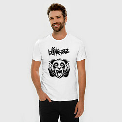 Футболка slim-fit Blink 182 - rock panda, цвет: белый — фото 2