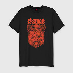 Мужская slim-футболка Kreator Demonic Future Red