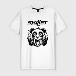 Футболка slim-fit Skillet - rock panda, цвет: белый