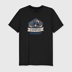 Футболка slim-fit Природные развлечения, цвет: черный