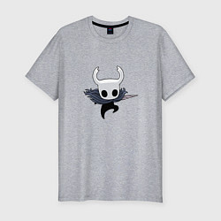 Футболка slim-fit Маленький рыцарь Hollow Knight, цвет: меланж