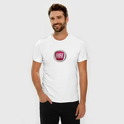 Футболка slim-fit FIAT sport auto logo, цвет: белый — фото 2