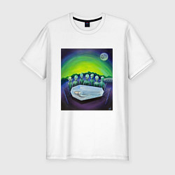 Мужская slim-футболка Спящая красавица 3000 и Инопланетяне