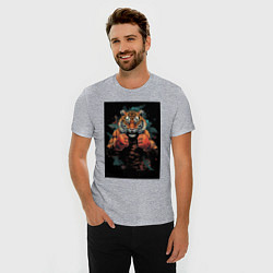 Футболка slim-fit Боевой тигр Муай Тай, цвет: меланж — фото 2