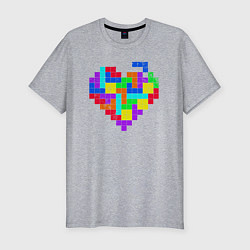 Футболка slim-fit Color tetris, цвет: меланж