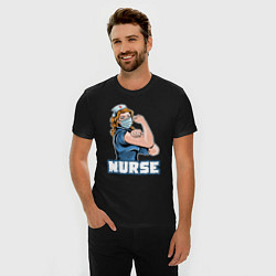 Футболка slim-fit Good nurse, цвет: черный — фото 2