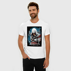 Футболка slim-fit Assassins creed белый кинжал, цвет: белый — фото 2