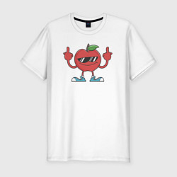 Футболка slim-fit Apple fuck, цвет: белый