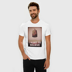 Футболка slim-fit Кин дза дза - x files want to believe, цвет: белый — фото 2