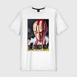 Футболка slim-fit Saitama blood, цвет: белый