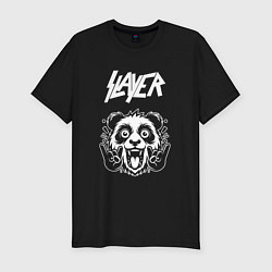 Футболка slim-fit Slayer rock panda, цвет: черный