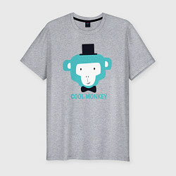 Футболка slim-fit Cool monkey, цвет: меланж