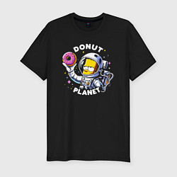 Футболка slim-fit Bart Simpson - donat planet ai art, цвет: черный