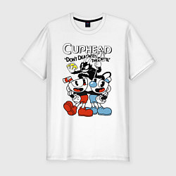 Футболка slim-fit Cuphead - devil, цвет: белый