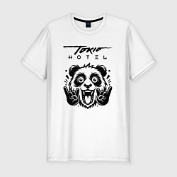 Футболка slim-fit Tokio Hotel - rock panda, цвет: белый