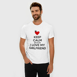 Футболка slim-fit I love my girlfriend, цвет: белый — фото 2