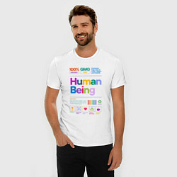 Футболка slim-fit Человеческое существо - human being, цвет: белый — фото 2