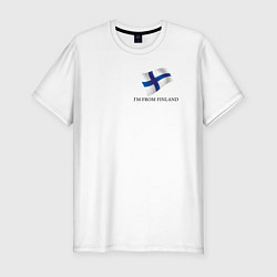 Футболка slim-fit Im from Finland - motto, цвет: белый