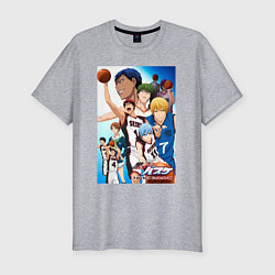 Мужская slim-футболка Баскетбол Куроко