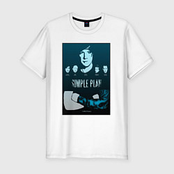 Футболка slim-fit Simple plan - все, цвет: белый