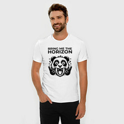 Футболка slim-fit Bring Me the Horizon - rock panda, цвет: белый — фото 2