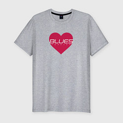 Футболка slim-fit Блюз любовь навсегда, цвет: меланж