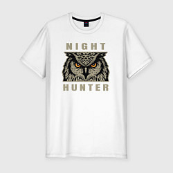 Футболка slim-fit Night hunter, цвет: белый