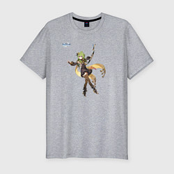 Футболка slim-fit Коллеи из Геншин Импакт, цвет: меланж