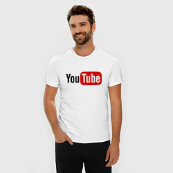 Футболка slim-fit You tube logo, цвет: белый — фото 2