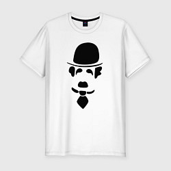 Мужская slim-футболка Чаплин лого