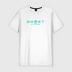 Футболка slim-fit Ghost of tsushima logo samurai, цвет: белый