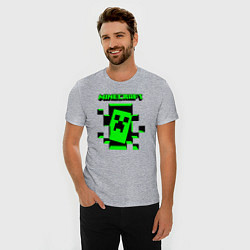 Футболка slim-fit Minecraft the game of gamers, цвет: меланж — фото 2